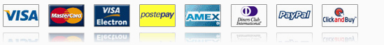 Visa, MasterCard, American Express, Visa Electron, Delta, Paypal, Webmoney